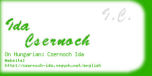 ida csernoch business card